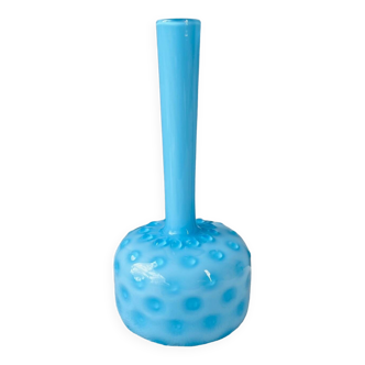 Blue opaline soliflore vase