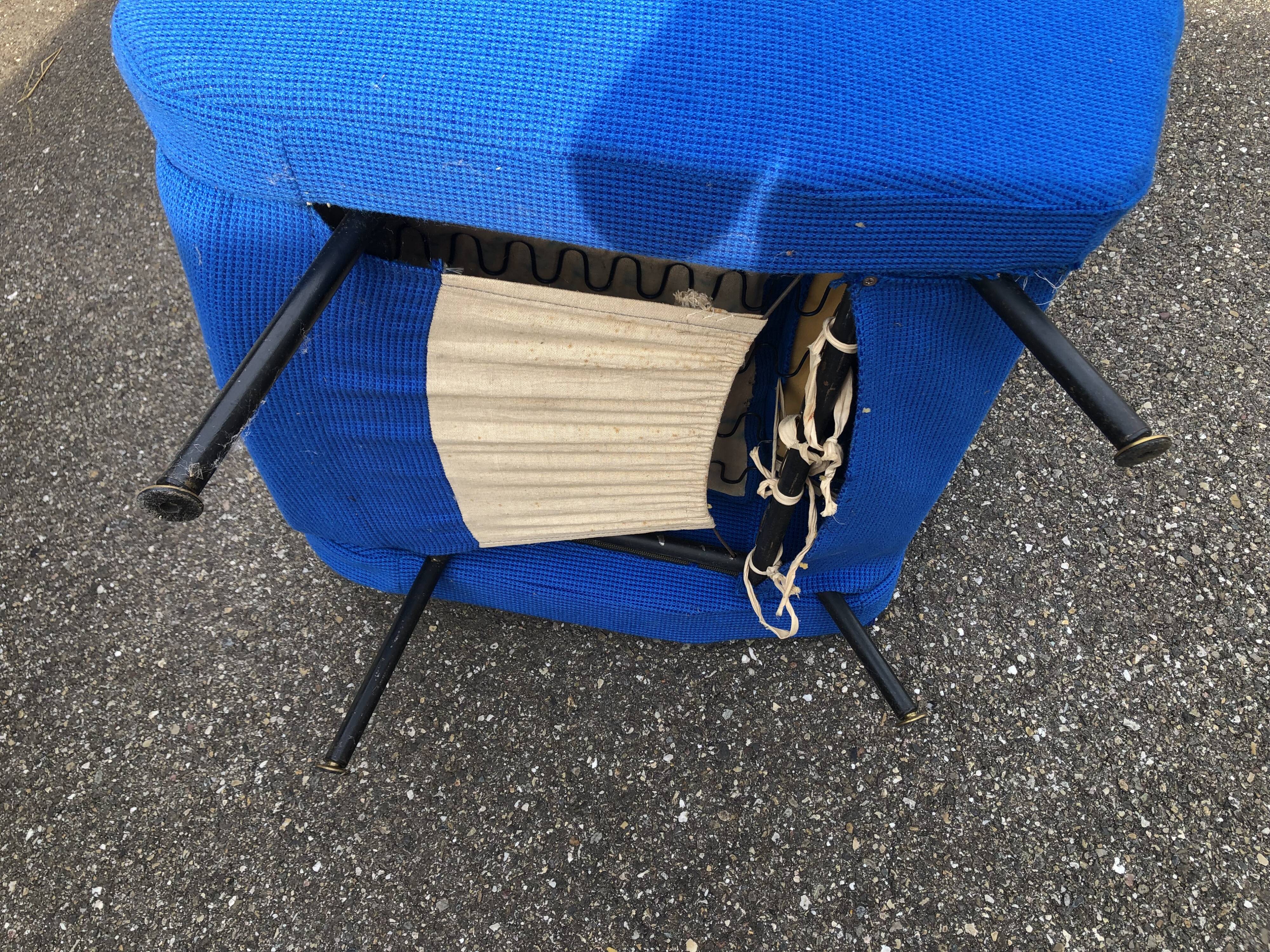 Vintage 60s Design Blue Armchairs