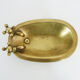 Soap holder or empty pocket vintage brass bathtub shaped. Year 60
