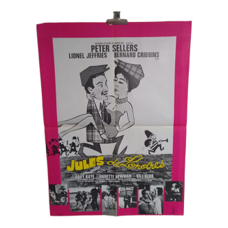 Affiche de cinéma originale pliée Jules de Londres  Peter Sellers  année 1963