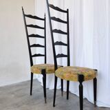 Vintage Paolo Buffa Chiavari Chairs: Mid-Century Modern Ladder Back Dining