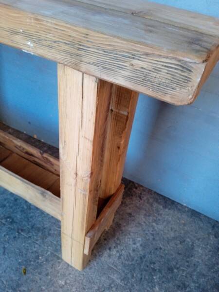 Brutalist console 120 cm solid wood