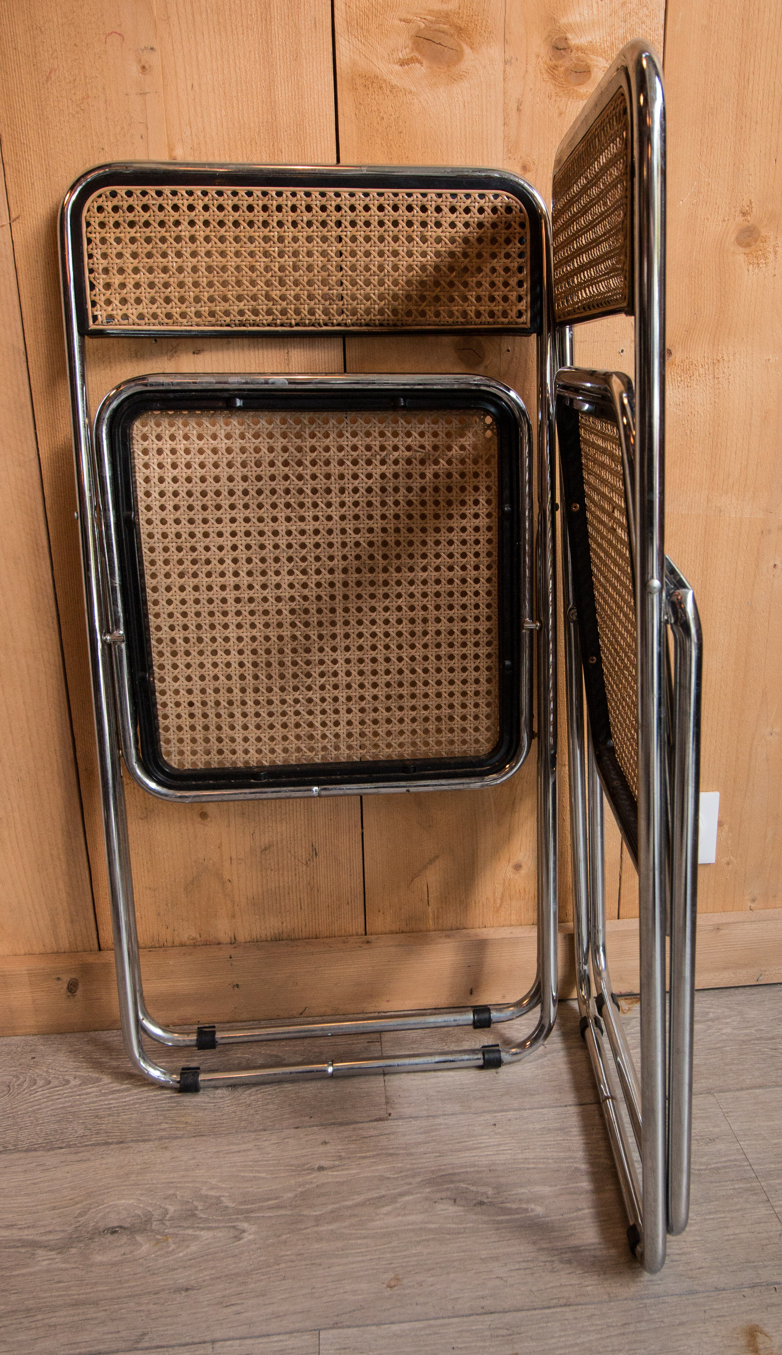 Pair of folding vintage chairs