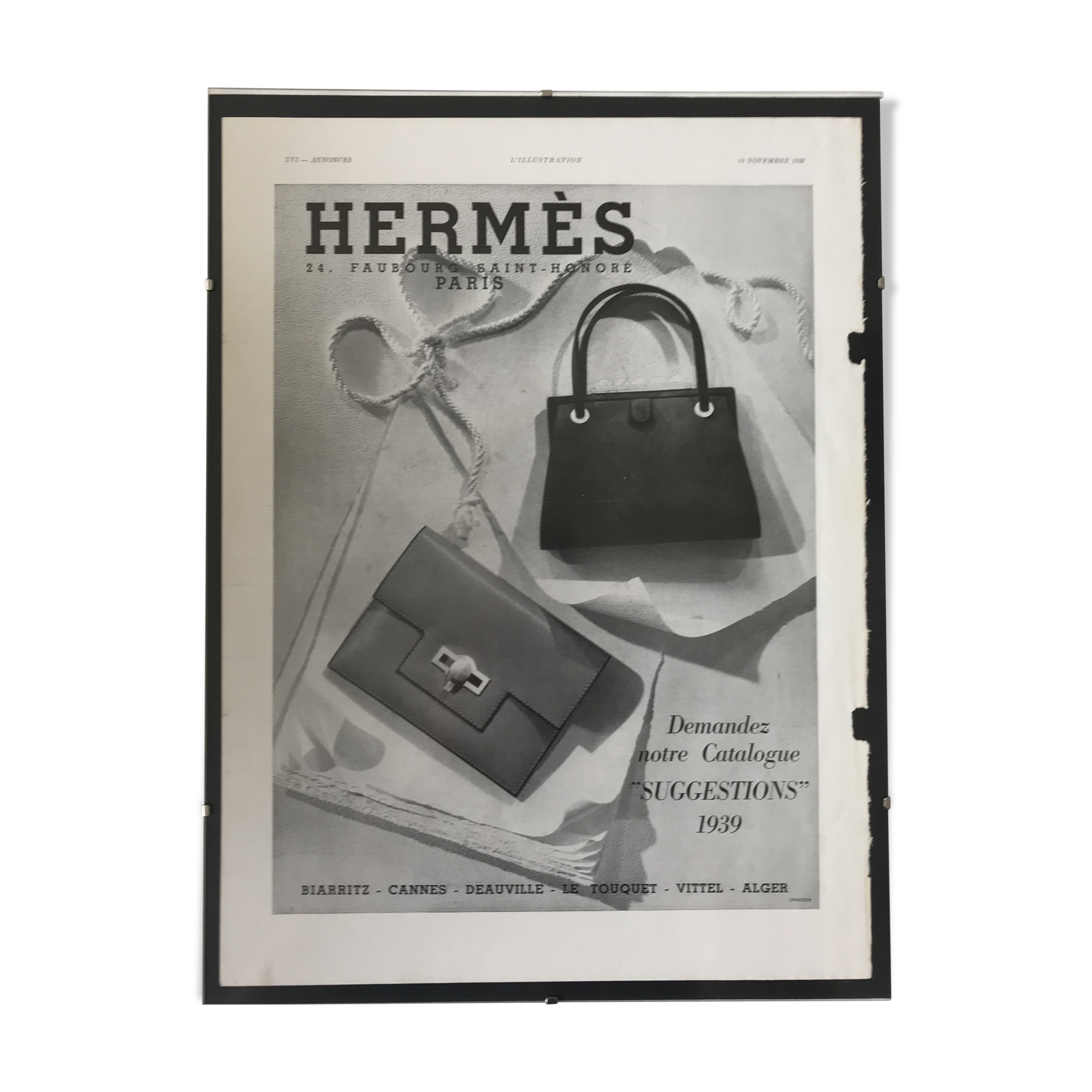 Affiche publicitaire Hermès 1938