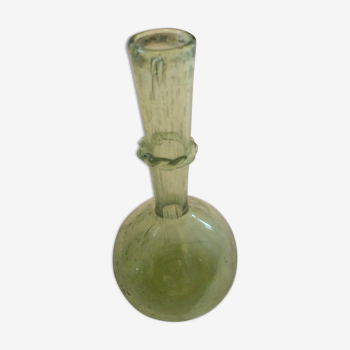 Vase soliflore Biot vert pâle années 70