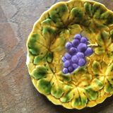 4 antique Sarreguemines earthenware dessert plates