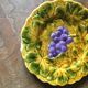 4 antique dessert plates in Sarreguemines majolica.