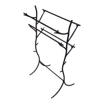 Wrought iron towel rack