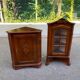 2-part corner display cabinet, English Victorian mahogany, 20th century