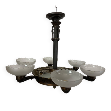 Bronze Secession chandelier