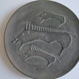 Ceramic wall plate attributed to Wim Mühlendyk