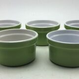 lot of 5 emile Henry green ramekins