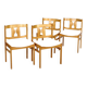 Set of four pine chairs from the 1960s.