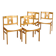 Set of four pine chairs from the 1960s.