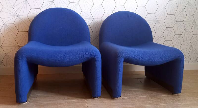Pair of Atal low chairs - design from the 1970s.