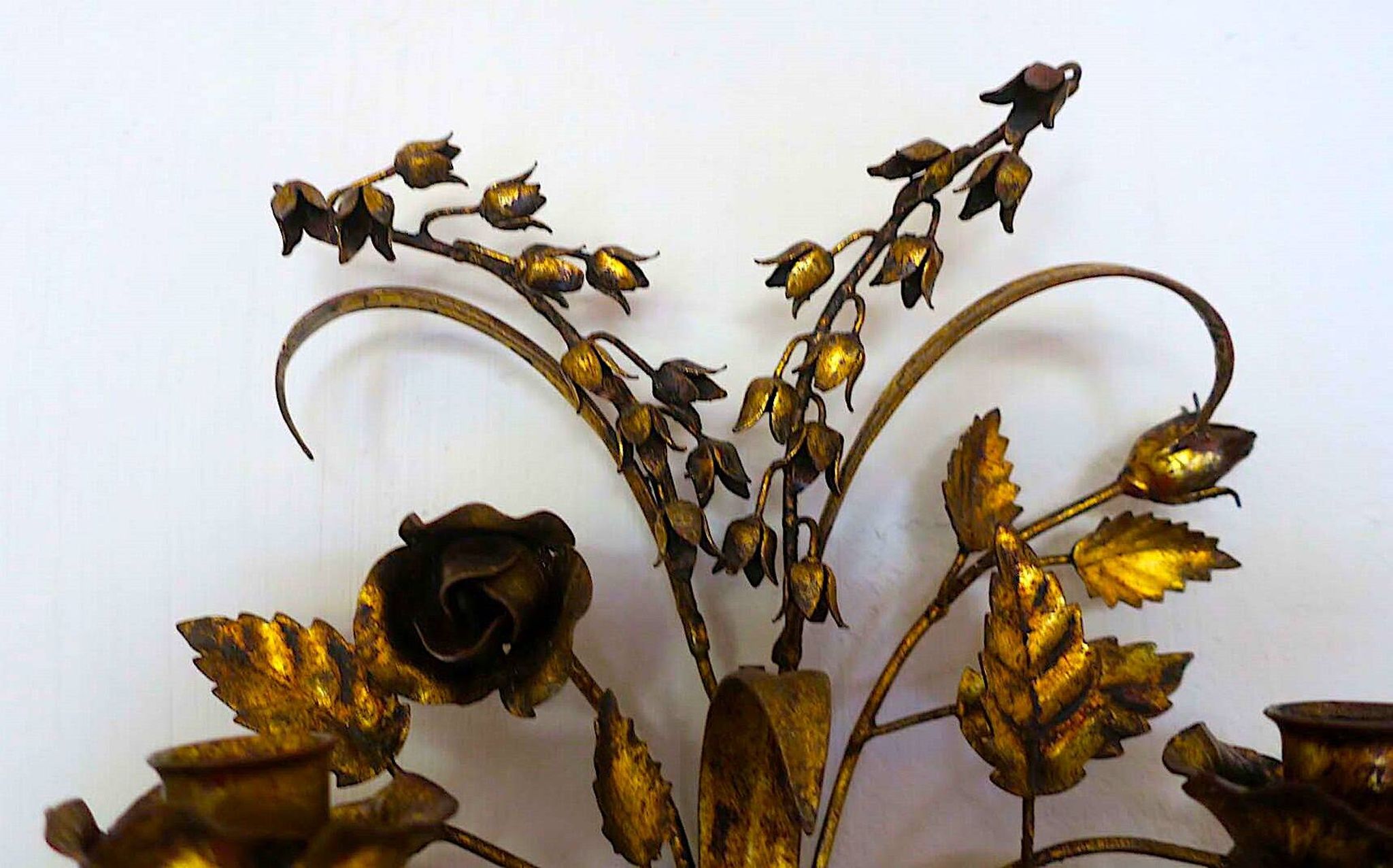 Paire de bougeoirs à double applique Hans Kögl, années 1960