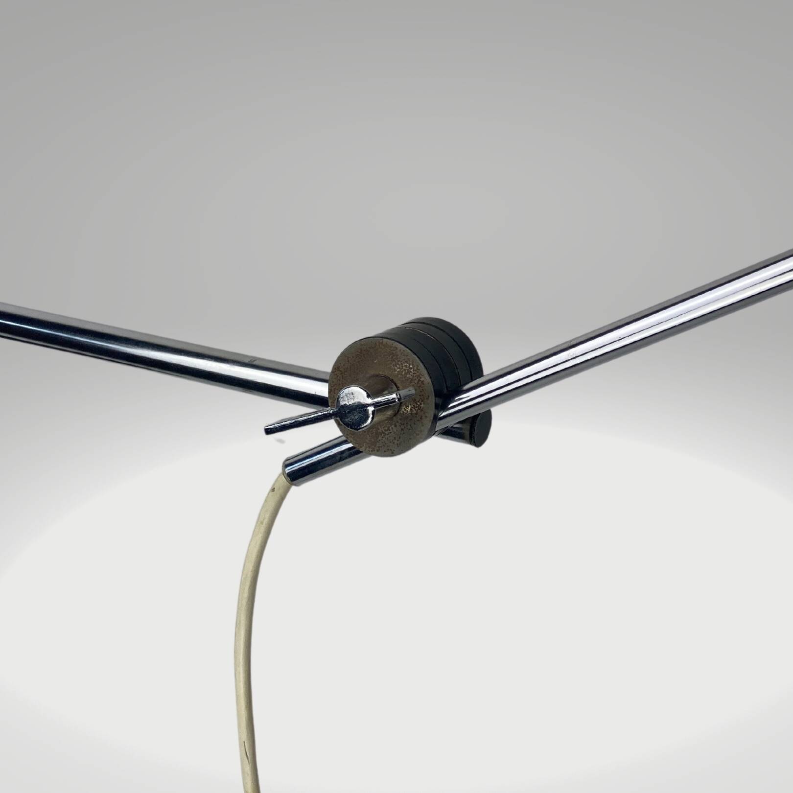 Adjustable architectural wall arc diabolo swing lamp, Herda, Dutch 1960s