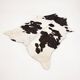 Tapis en peau de vache véritable noir et blanc