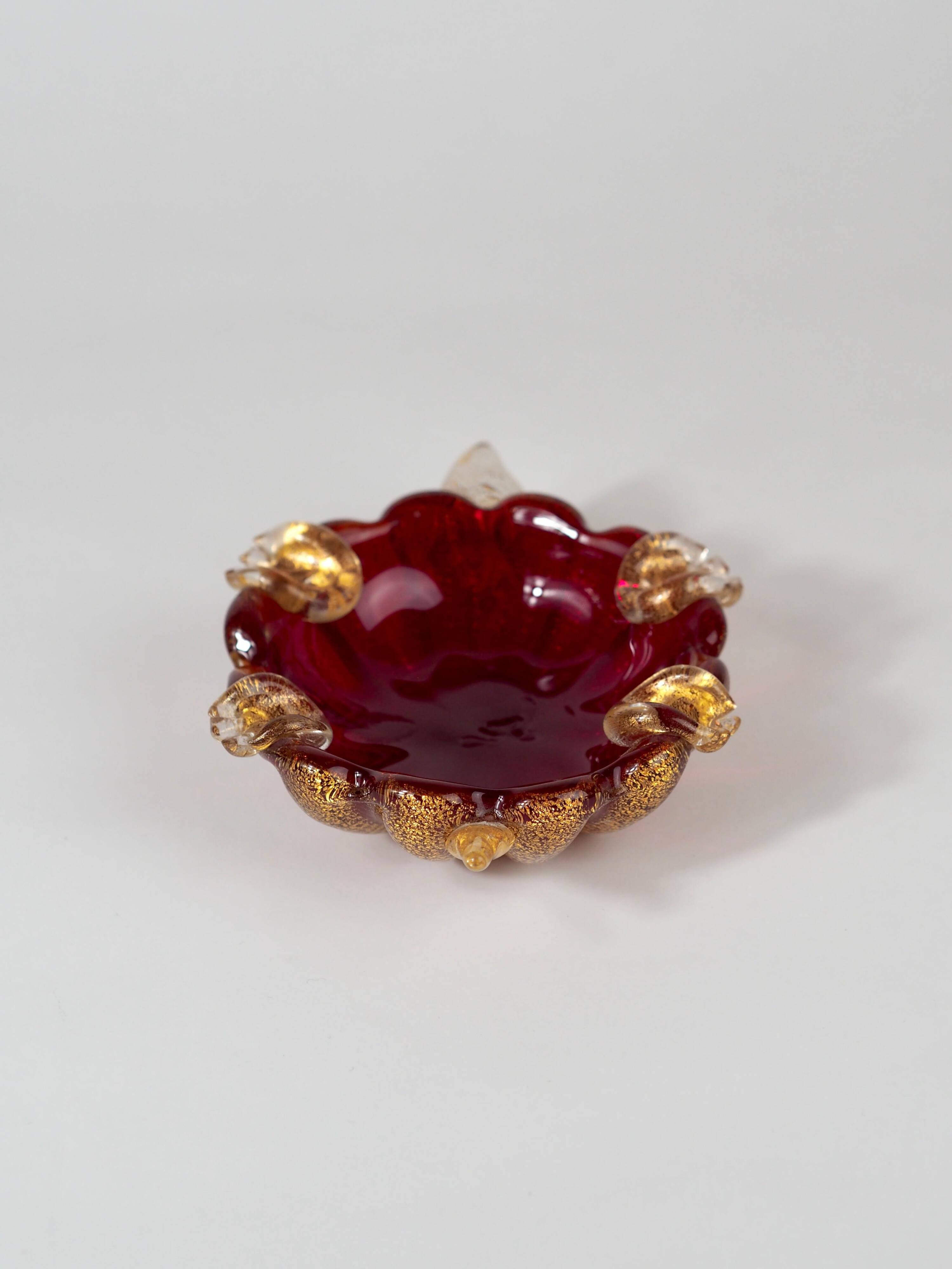 Sculpture de tortue et cendrier en verre de Murano du milieu du siècle par Barovier&Toso