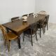 Grande table de ferme ancienne en chêne – 229 cm