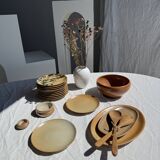 Lot de 12 assiettes à dessert en grès Village France