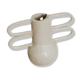 Round cream hodgepodge vase