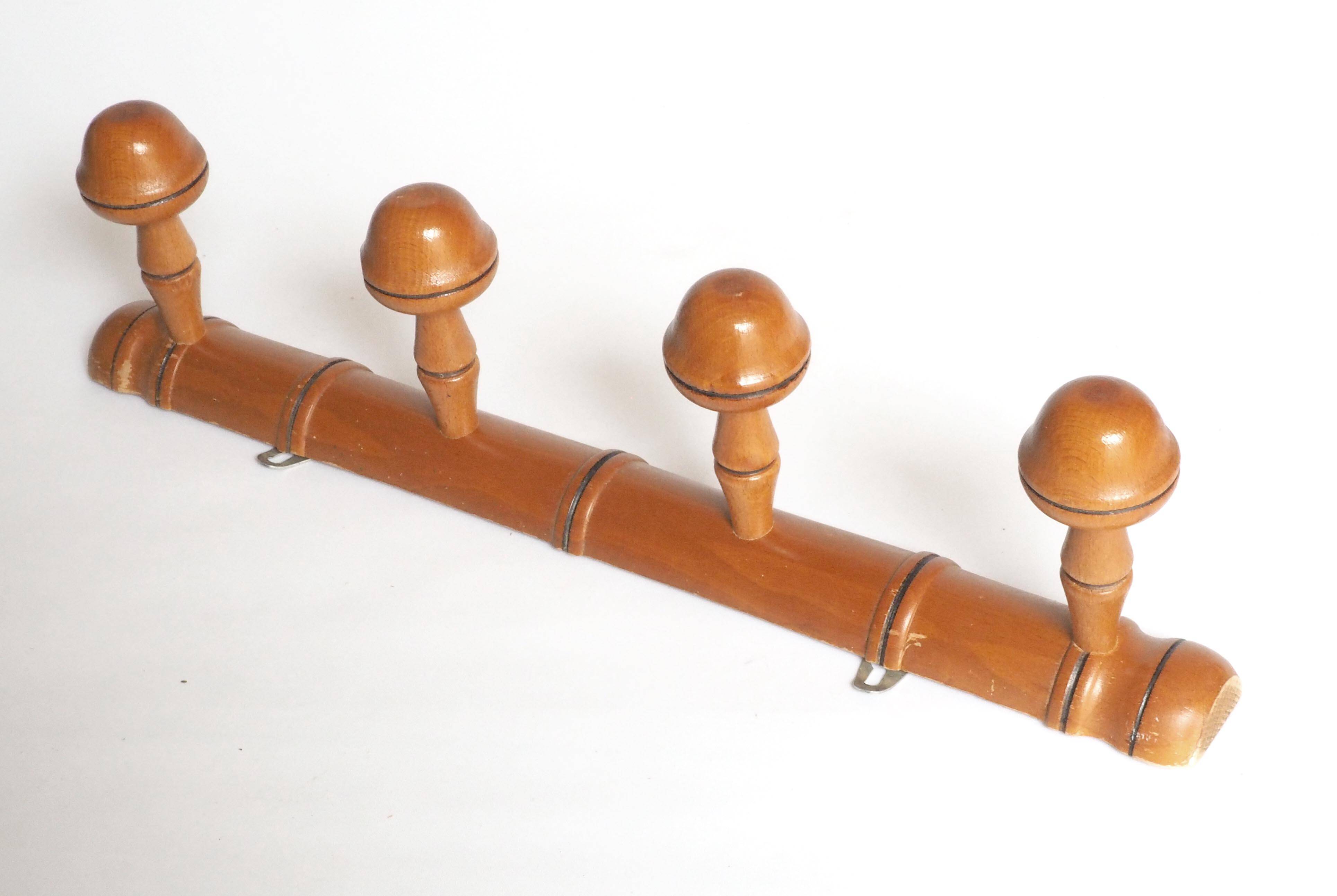 Wooden coat rack