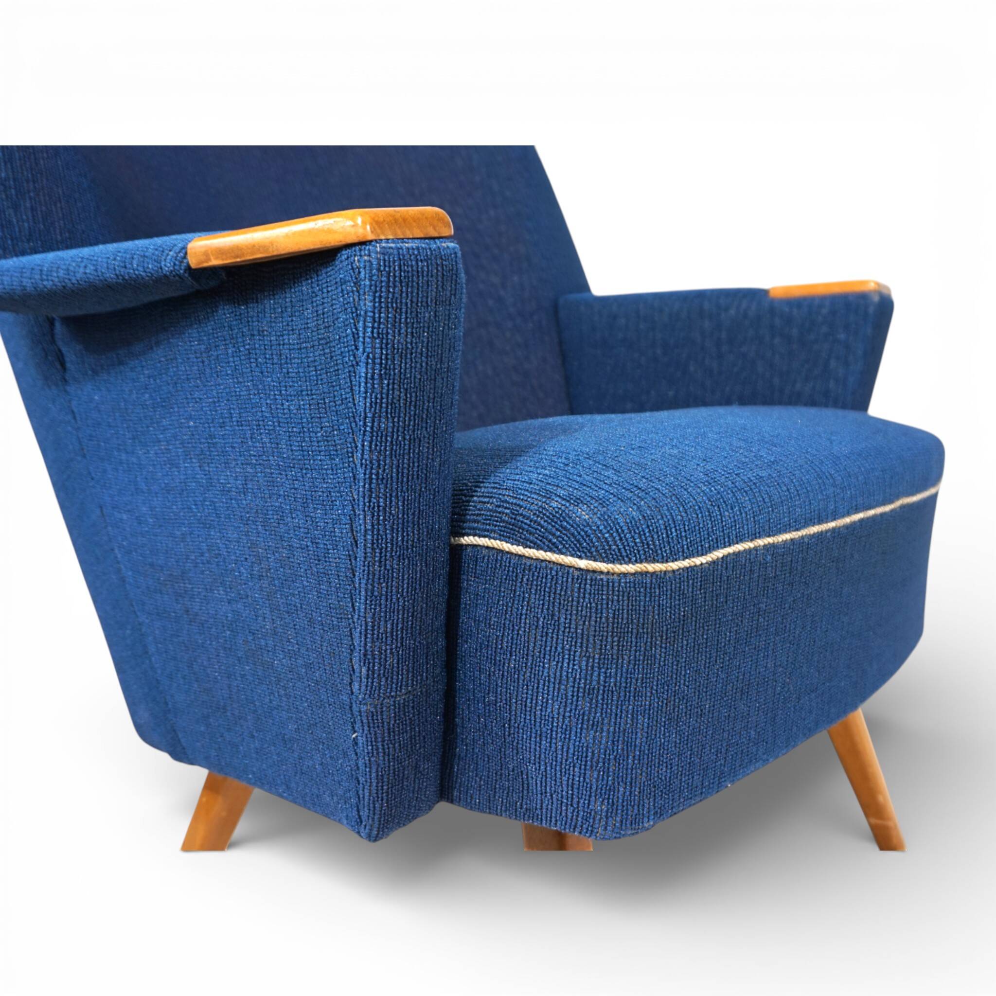 Blue cocktail chair MCM, 1950