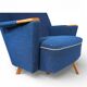 Blue cocktail chair MCM, 1950