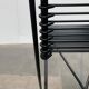 Set of black postmodern Kreuzschwinger chairs by Till Behrens for Schlubach, 1980s.
