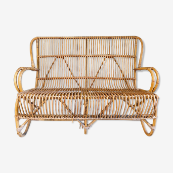 Rattan bench