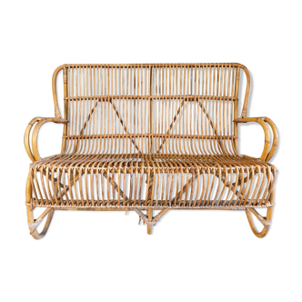 Rattan bench