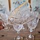 Chiseled wine glasses Cristal d'Arques Fontenay model (10 glasses)