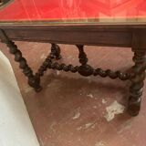 Louis XIII desk table in carved walnut 19th century