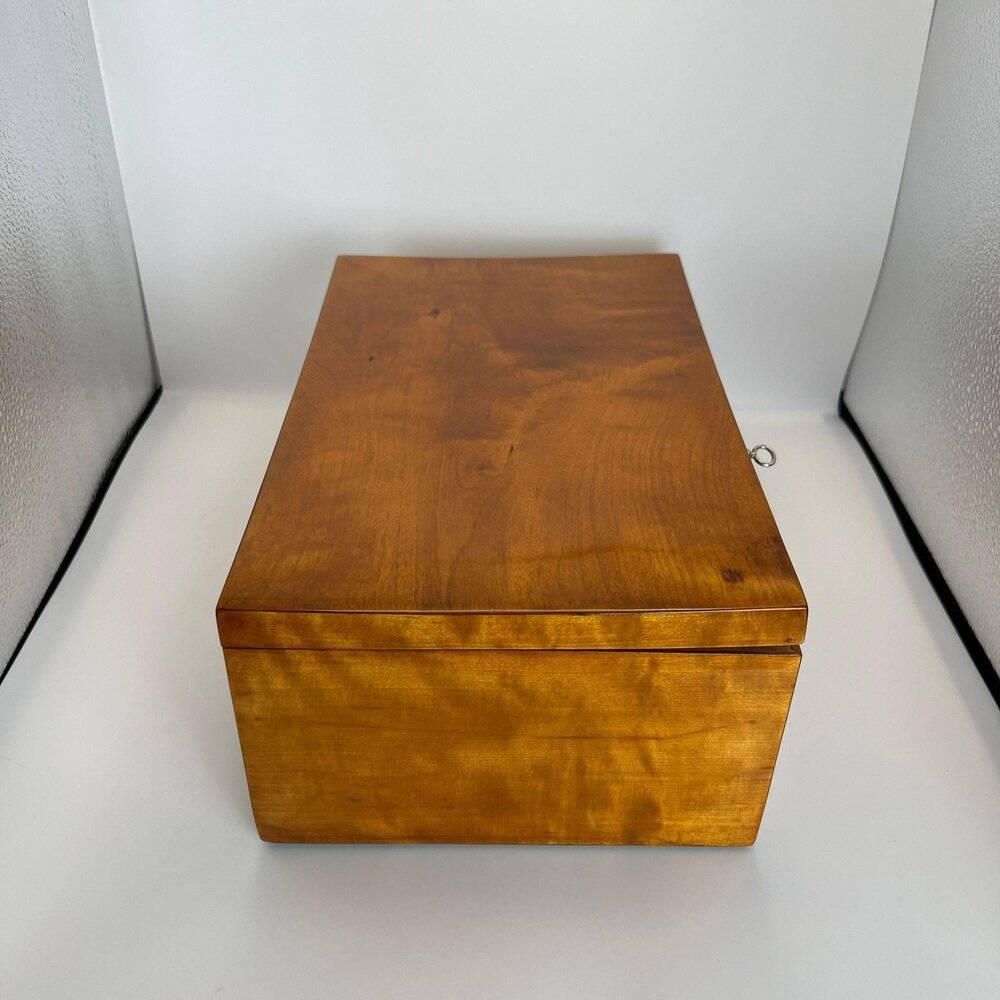 Late Biedermeier Box in Solid Birch, Northern Germany, 1840