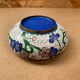 Antique Chinese Bronze Cloisonne Enamel Ashtray Vintage Flower Pattern