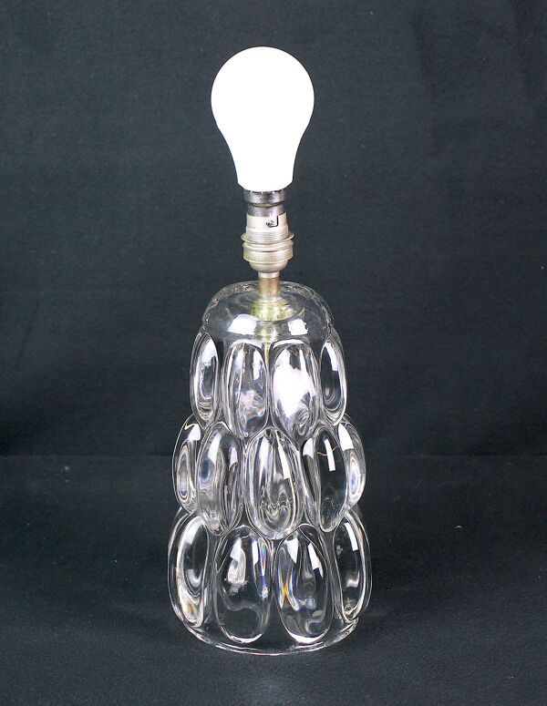 Art Vannes, Lampe de table en cristal, France du milieu du siècle