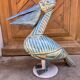 Pelican sculpture in cloisonné enamel ceramic by Émile Masson circa 1960