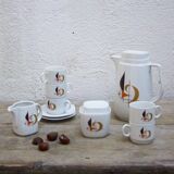 Vintage Bavarian Coffee Set from Schirnding Bavaria, 1950s, Set of 27