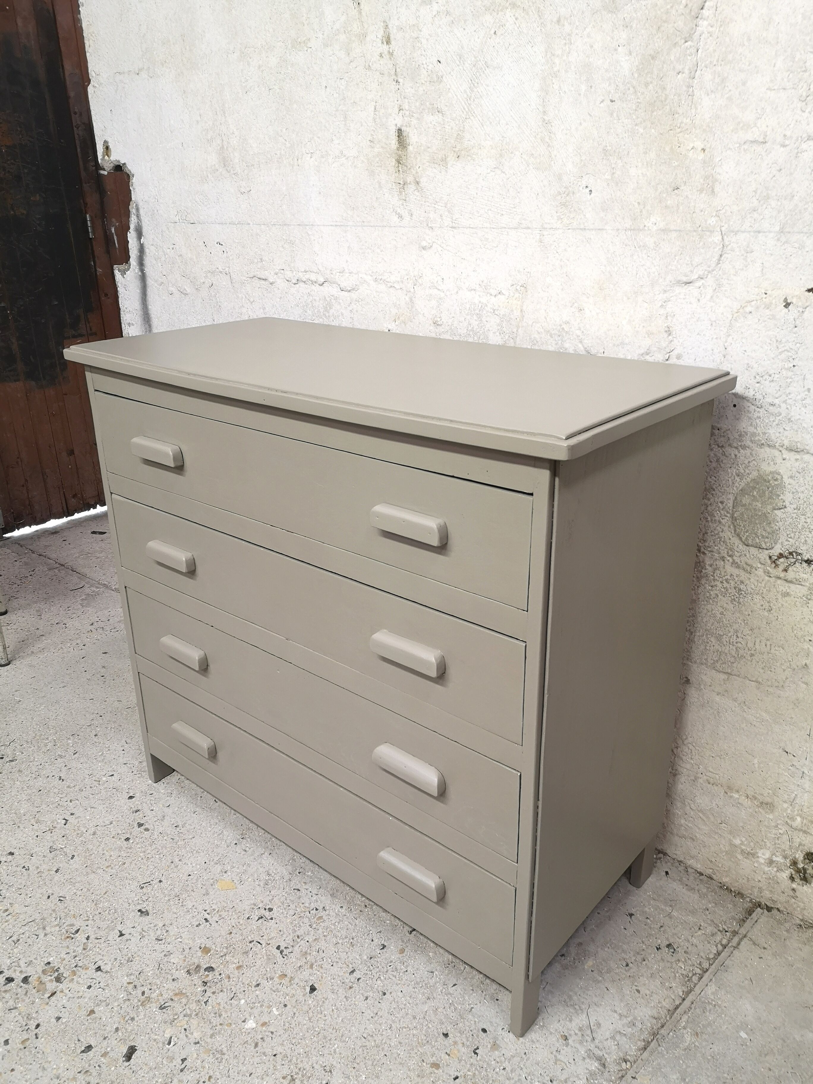 Commode parisienne vintage 50 60 shabby patine