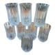 8 antique crystal water glasses