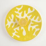 Grande  assiette - Cinéraria jaune