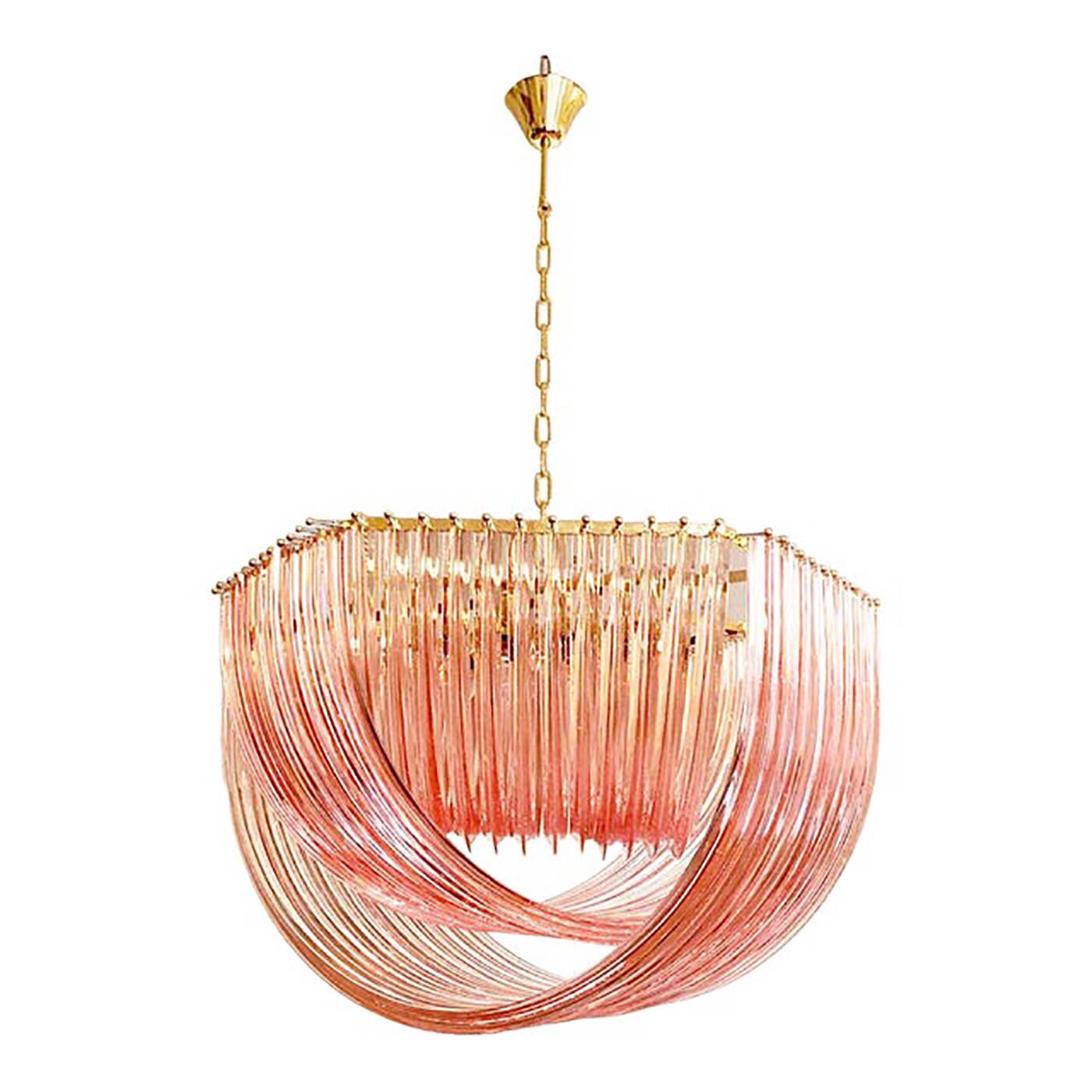 Contemporary Exagonal Bundled Triedro Murano Glass Chandelier