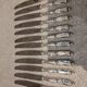 12 silver-plated metal lunch knives, SFAM silversmith, Russian handle, 16.9cm