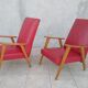Paire de fauteuils vintage en skaï