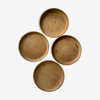 Set of 4 stoneware dessert plates