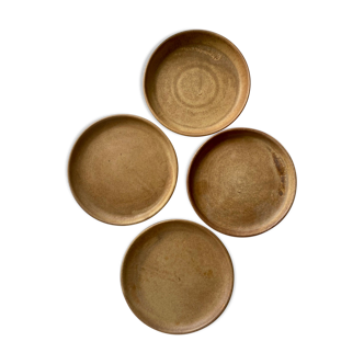 Set of 4 stoneware dessert plates