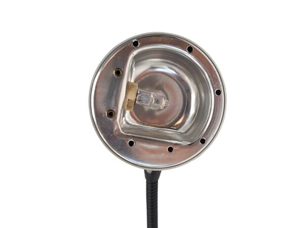 Lampe de bureau italienne des années 1980 – Design sculptural en col de cygne avec abat-jour en forme de dôme