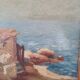 Painting Cabin by the beach signed