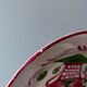 Set of 2 plates XIXth Les Islettes, rooster decoration and flowery basket